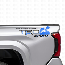 Ensemble d'autocollants en vinyle latéraux arrière style plage TRD Sport pour camions Toyota_7