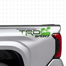 Ensemble d'autocollants en vinyle latéraux arrière style plage TRD Sport pour camions Toyota_8