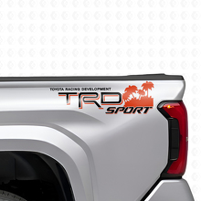 Ensemble d'autocollants en vinyle latéraux arrière style plage TRD Sport pour camions Toyota_9
