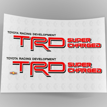 Paire d'autocollants latéraux en vinyle Super Charged TRD pour camions Toyota_4