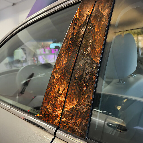 Ensemble d'autocollants vinyle pour montant de porte Hades Lord
