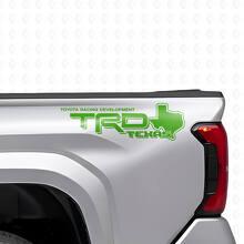 Paire d'autocollants latéraux en vinyle style carte du Texas TRD pour camions Toyota_3