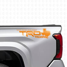 Paire d'autocollants latéraux en vinyle style carte du Texas TRD pour camions Toyota_4