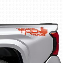Paire d'autocollants latéraux en vinyle style carte du Texas TRD pour camions Toyota_5