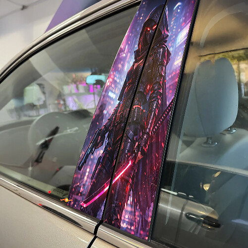 Set d'autocollants vinyle pour montant de porte Neon Assassin_1