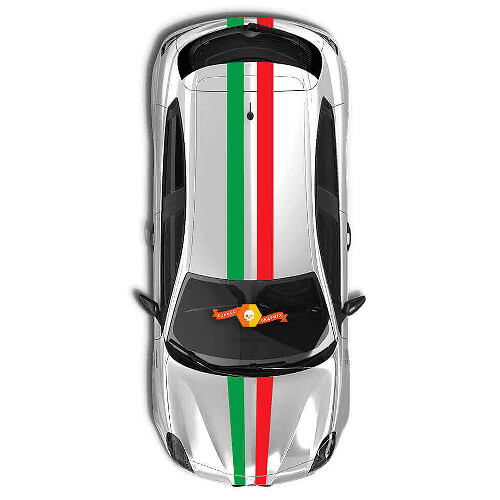Kit d'autocollants vinyle de bandes latérales supérieures style course pour Alfa Romeo