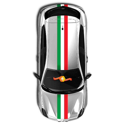 Kit d'autocollants en vinyle bandes drapeau italien sur la voiture pour Alfa Romeo_1