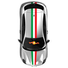 Kit d'autocollants en vinyle bandes drapeau italien sur la voiture pour Alfa Romeo_2