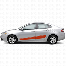 Kit de décalcomanies latérales en vinyle à bandes de contour supérieur pour Dodge Dart_4