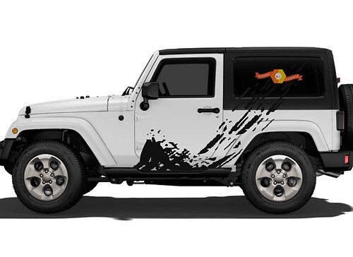 Autocollant vinyle latéral anti-boue pour Jeep Wrangler 2007-2027