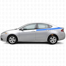 Kit d'autocollants en vinyle pour contours accentués latéraux arrière pour Dodge Dart 2013+_2
