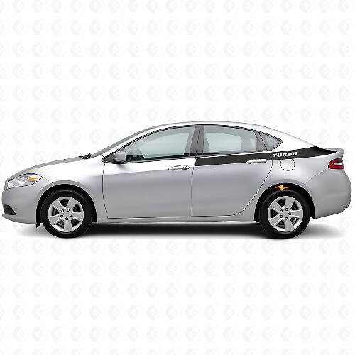 Kit de décalcomanies vinyle bandes latérales arrière style Turbo pour Dodge Dart 2013+