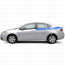 Kit de décalcomanies vinyle bandes latérales arrière style Turbo pour Dodge Dart 2013+_2