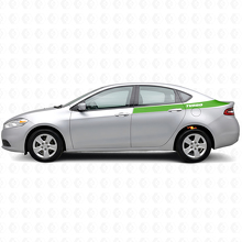 Kit de décalcomanies vinyle bandes latérales arrière style Turbo pour Dodge Dart 2013+_3