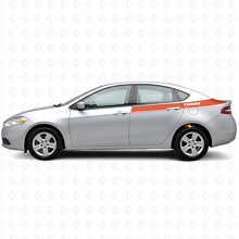 Kit de décalcomanies vinyle bandes latérales arrière style Turbo pour Dodge Dart 2013+_4