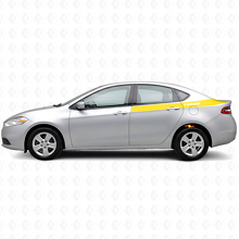 Kit de décalcomanies vinyle bandes latérales arrière style Turbo pour Dodge Dart 2013+_5
