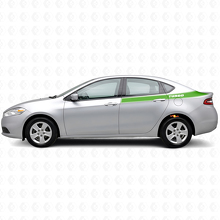 Kit de décalcomanies en vinyle de contour latéral arrière style Turbo pour Dodge Dart 2013+_3