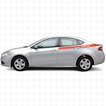 Kit de décalcomanies en vinyle avec lettrage personnalisé et bandes de contour latérales arrière pour Dodge Dart 2013+_4