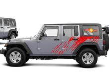 Kit d'autocollants en vinyle graphiques latéraux anti-boue pour Jeep Wrangler Unlimited_2