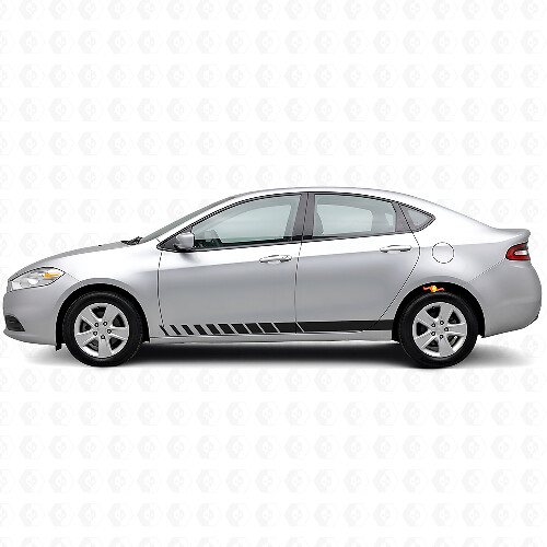 Kit d'autocollants en vinyle à bandes stroboscopiques pour bas de caisse Dodge Dart 2013+