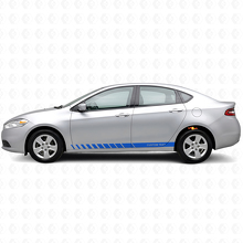 Kit d'autocollants en vinyle personnalisés à rayures de style stroboscope pour panneaux latéraux pour Dodge Dart 2013+_2