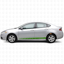Kit d'autocollants en vinyle personnalisés à rayures de style stroboscope pour panneaux latéraux pour Dodge Dart 2013+_3