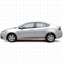Kit d'autocollants en vinyle personnalisés à rayures de style stroboscope pour panneaux latéraux pour Dodge Dart 2013+_4