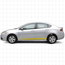 Kit d'autocollants en vinyle personnalisés à rayures de style stroboscope pour panneaux latéraux pour Dodge Dart 2013+_5