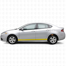 Kit de décalcomanies en vinyle personnalisées de bandes latérales contournées pour porte Dodge Dart_5