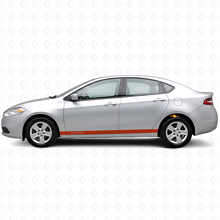 Kit de bandes latérales droites personnalisées en vinyle pour porte Dodge Dart_4