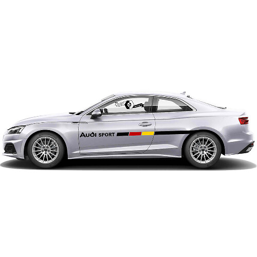 Kit d'autocollants latéraux vinyle de style drapeau allemand pour Audi A5
