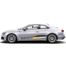 Kit d'autocollants latéraux vinyle de style drapeau allemand pour Audi A5_4
