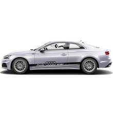 Kit d'autocollants vinyle bandes latérales de marque pour Audi A5_2