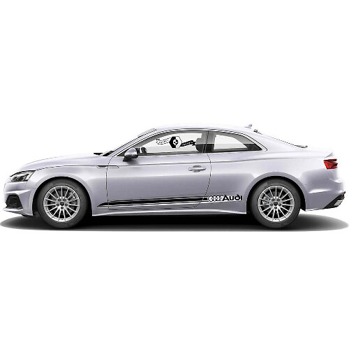 Set d'autocollants vinyle à bandes latérales de contour de marque pour Audi A5