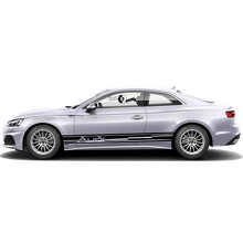 Set d'autocollants vinyle à bandes latérales de contour de marque pour Audi A5_5