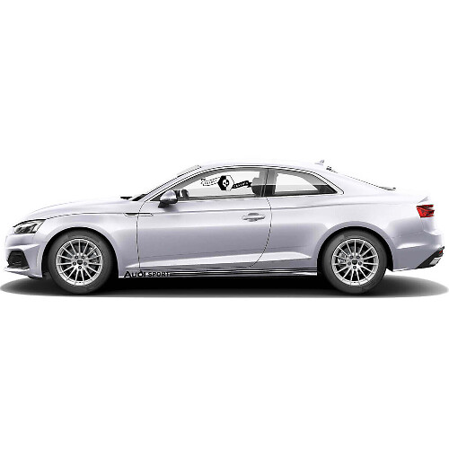 Jeu d'autocollants en vinyle Audi Sport bandes latérales pour Audi A5