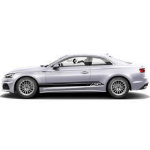 Jeu d'autocollants en vinyle Audi Sport bandes latérales pour Audi A5_3