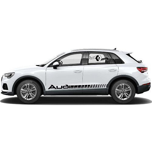 Set d'autocollants vinyle à bandes latérales stroboscopiques de marque pour Audi Q3