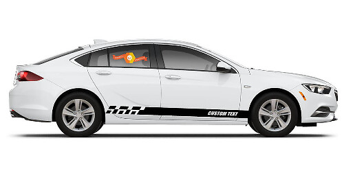 Kit de bandes décoratives latérales en vinyle avec texte personnalisé pour Buick Regal