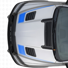 Jeu d'autocollants vinyle contour style crosse de hockey pour capot Dodge Ram Sport 2019+_2