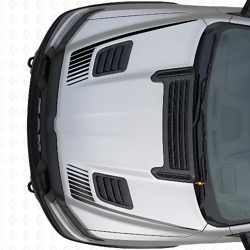 Set de décalcomanies en vinyle style stroboscope en forme de crosse de hockey pour Dodge Ram Sport 2019+