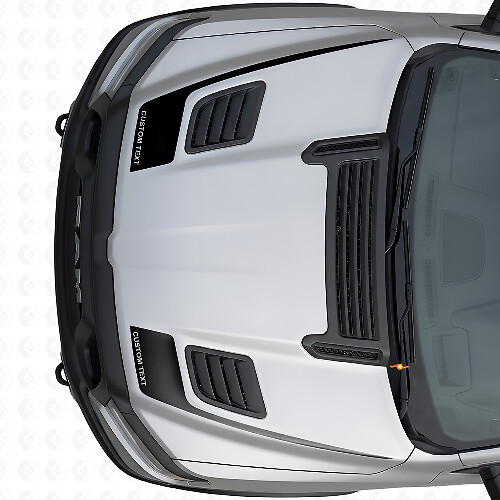 Set d'autocollants vinyle de capot personnalisés style crosse de hockey pour Dodge Ram Sport 2019+