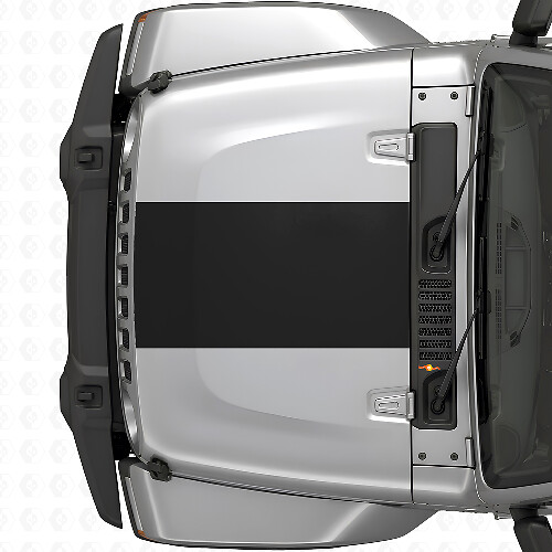 Bande Adhésive Centrale Large pour Capot Jeep Wrangler 2007+_1