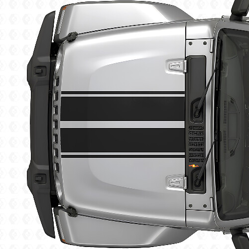 Déco Vinyle à Double Contour de Capot pour Jeep Wrangler 2007+_1