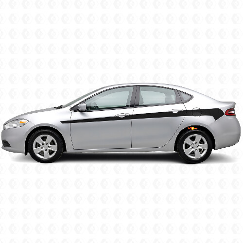 Kit d’autocollants vinyle bandes latérales d’accent pour Dodge Dart 2013+