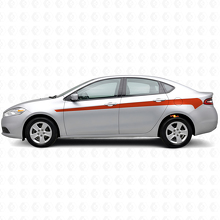 Kit d’autocollants vinyle bandes latérales d’accent pour Dodge Dart 2013+_4