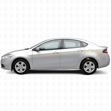 Jeu d'autocollants vinyle bandes latérales à contour stroboscopique pour Dodge Dart 2013+_5