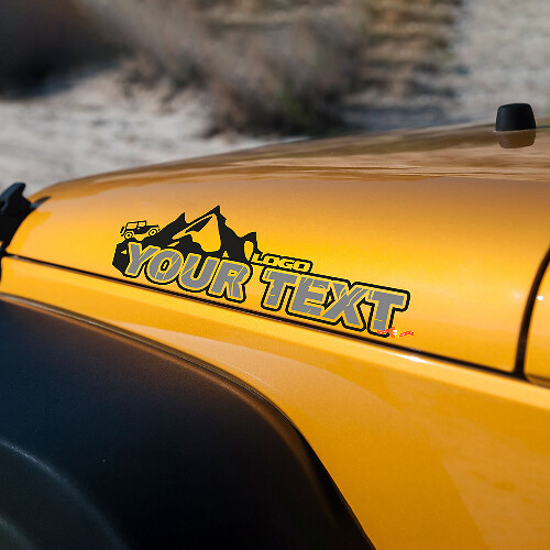 Autocollants en vinyle lettrage style montagne pour édition Jeep Wrangler