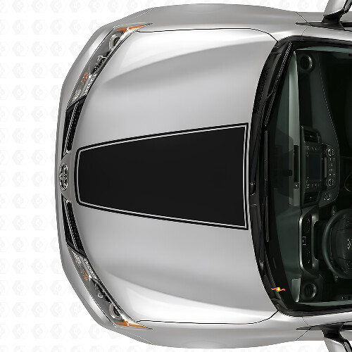 Autocollant en vinyle contour noir pour capot Toyota RAV4 2013+