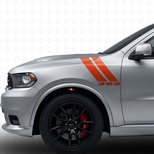 Kit de décalcomanies en vinyle avec double bande 392 pour garde-boue avant Dodge Durango 2011+_4